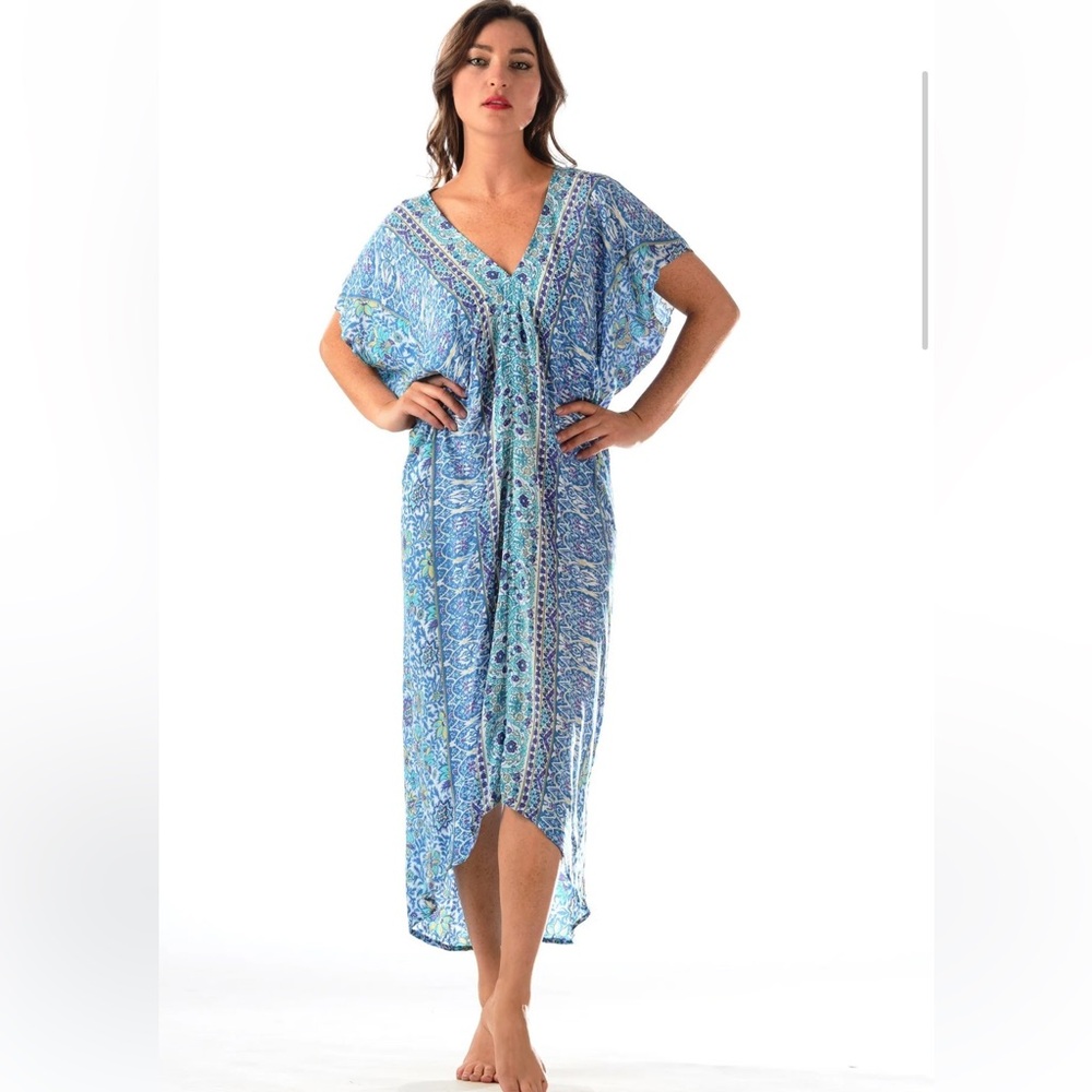 Walker & Wade Santorini Kaftan / Blue-Violet Small